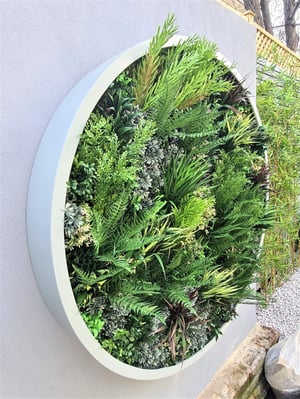 Circular Artificial Green Wall Install