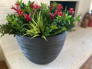 large pot with passion accent replica fake foliage in planters (4)